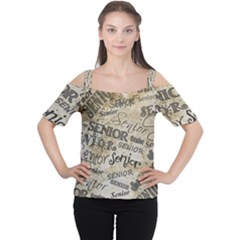 Graduation School Celebration Cutout Shoulder Tee