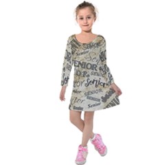 Graduation School Celebration Kids  Long Sleeve Velvet Dress