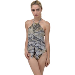 Graduation School Celebration Go With The Flow One Piece Swimsuit by HermanTelo