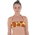 Seamless Tile Skin Background Halter Bandeau Bikini Top View1