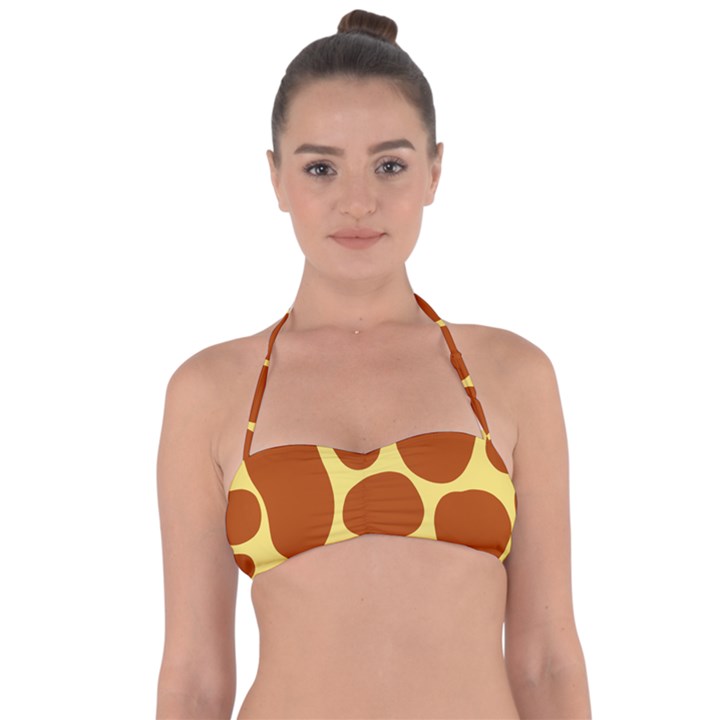 Seamless Tile Skin Background Halter Bandeau Bikini Top