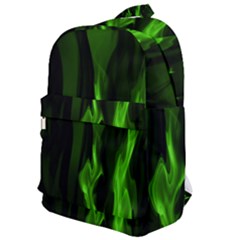 Smoke Flame Abstract Green Classic Backpack by HermanTelo