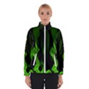 Smoke Flame Abstract Green Winter Jacket View1