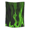 Smoke Flame Abstract Green Medium Tapestry View1