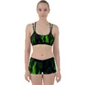 Smoke Flame Abstract Green Perfect Fit Gym Set View1