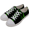 Smoke Flame Abstract Green Women s Low Top Canvas Sneakers View2