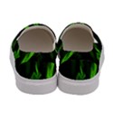 Smoke Flame Abstract Green Women s Canvas Slip Ons View4