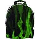 Smoke Flame Abstract Green Mini Full Print Backpack View1