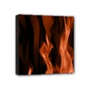 Smoke Flame Abstract Orange Red Mini Canvas 4  x 4  (Stretched) View1