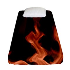 Smoke Flame Abstract Orange Red Fitted Sheet (single Size)