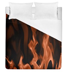 Smoke Flame Abstract Orange Red Duvet Cover (queen Size)