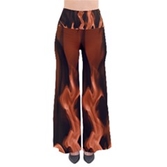 Smoke Flame Abstract Orange Red So Vintage Palazzo Pants