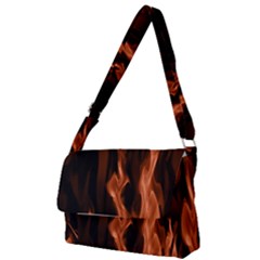 Smoke Flame Abstract Orange Red Full Print Messenger Bag