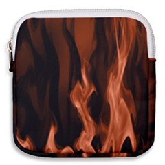 Smoke Flame Abstract Orange Red Mini Square Pouch