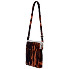 Smoke Flame Abstract Orange Red Multi Function Travel Bag by HermanTelo