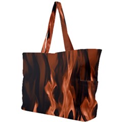 Smoke Flame Abstract Orange Red Simple Shoulder Bag