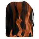 Smoke Flame Abstract Orange Red Drawstring Pouch (XXXL) View1