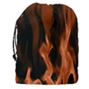 Smoke Flame Abstract Orange Red Drawstring Pouch (XXXL) View2