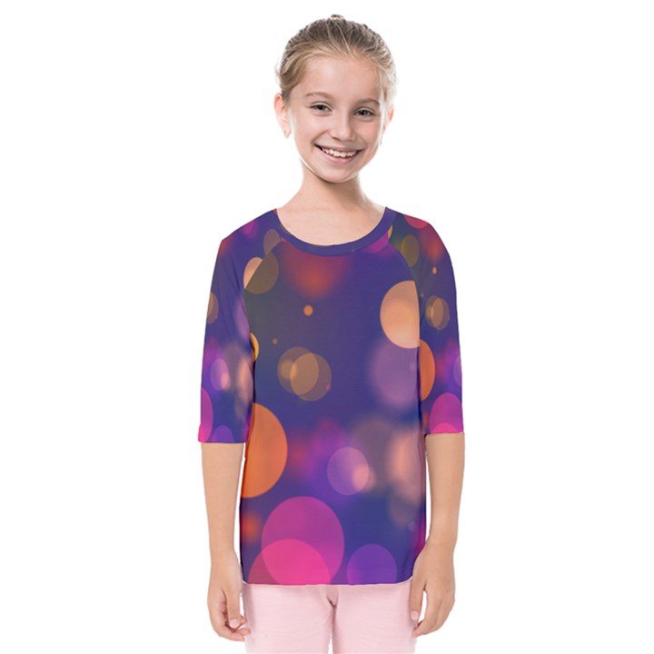 Seamless Pattern Design Tiling Kids  Quarter Sleeve Raglan Tee