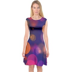 Seamless Pattern Design Tiling Capsleeve Midi Dress