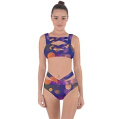 Seamless Pattern Design Tiling Bandaged Up Bikini Set 