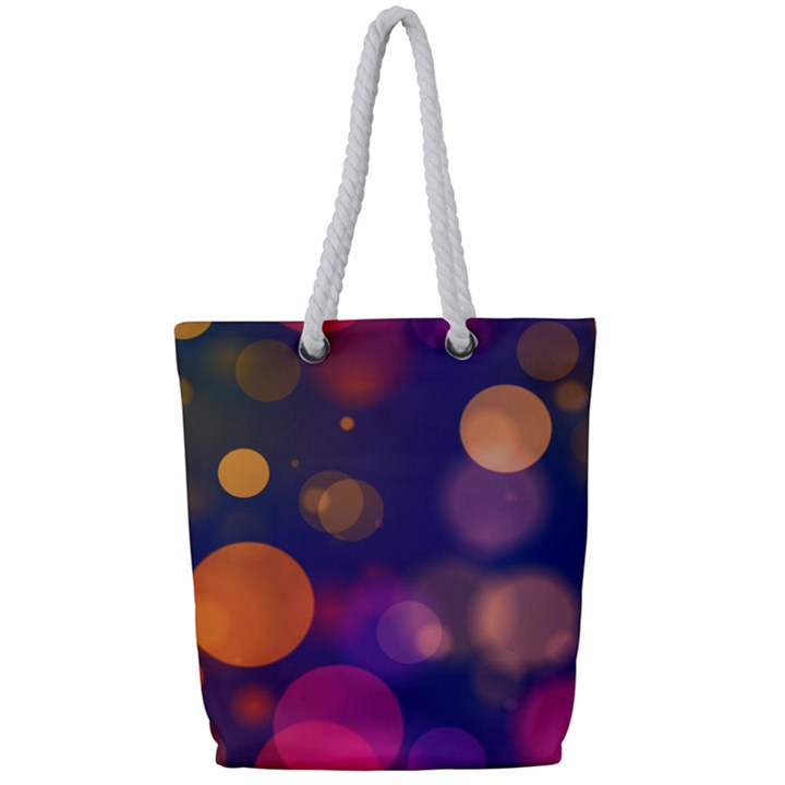 Seamless Pattern Design Tiling Full Print Rope Handle Tote (Small)