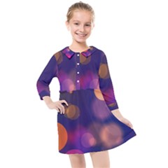 Seamless Pattern Design Tiling Kids  Quarter Sleeve Shirt Dress