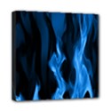 Smoke Flame Abstract Blue Mini Canvas 8  x 8  (Stretched) View1