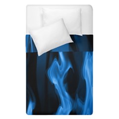 Smoke Flame Abstract Blue Duvet Cover Double Side (single Size)