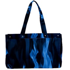 Smoke Flame Abstract Blue Canvas Work Bag