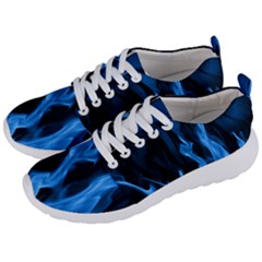 Smoke Flame Abstract Blue Men s Lightweight Sports Shoes