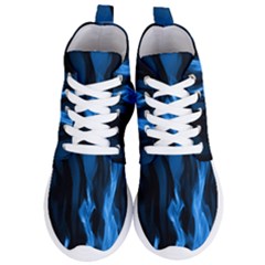 Smoke Flame Abstract Blue Women s Lightweight High Top Sneakers