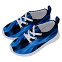 Smoke Flame Abstract Blue Running Shoes View2