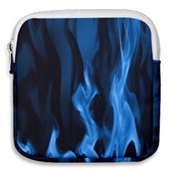 Smoke Flame Abstract Blue Mini Square Pouch