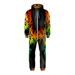 Smoke Rainbow Abstract Fractal Hooded Jumpsuit (kids)