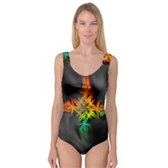 Smoke Rainbow Abstract Fractal Princess Tank Leotard  by HermanTelo