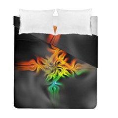 Smoke Rainbow Abstract Fractal Duvet Cover Double Side (full/ Double Size)