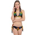 Smoke Rainbow Abstract Fractal Tie It Up Bikini Set View1