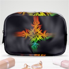 Smoke Rainbow Abstract Fractal Make Up Pouch (small)