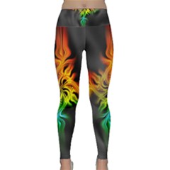 Smoke Rainbow Abstract Fractal Lightweight Velour Classic Yoga Leggings