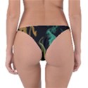 Smoke Rainbow Colors Colorful Fire Reversible Bikini Bottom View2