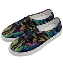 Smoke Rainbow Colors Colorful Fire Women s Classic Low Top Sneakers by HermanTelo