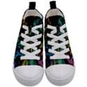 Smoke Rainbow Colors Colorful Fire Kids  Mid-Top Canvas Sneakers View1