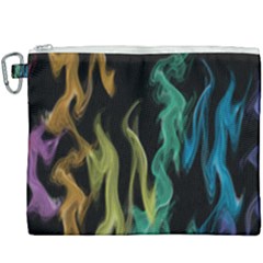 Smoke Rainbow Colors Colorful Fire Canvas Cosmetic Bag (xxxl)