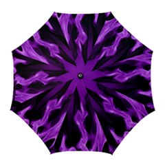 Smoke Flame Abstract Purple Golf Umbrellas