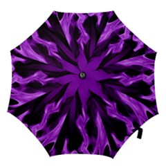 Smoke Flame Abstract Purple Hook Handle Umbrellas (medium)