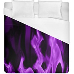 Smoke Flame Abstract Purple Duvet Cover (king Size)