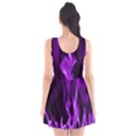 Smoke Flame Abstract Purple Scoop Neck Skater Dress View2