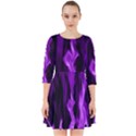 Smoke Flame Abstract Purple Smock Dress View1