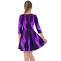 Smoke Flame Abstract Purple Smock Dress View2